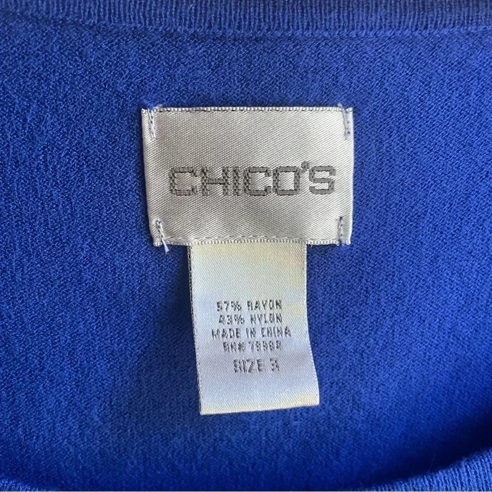 80%OFF❣️Chico’s Blue Knit Tank Top, 3 - Picture 5 of 10